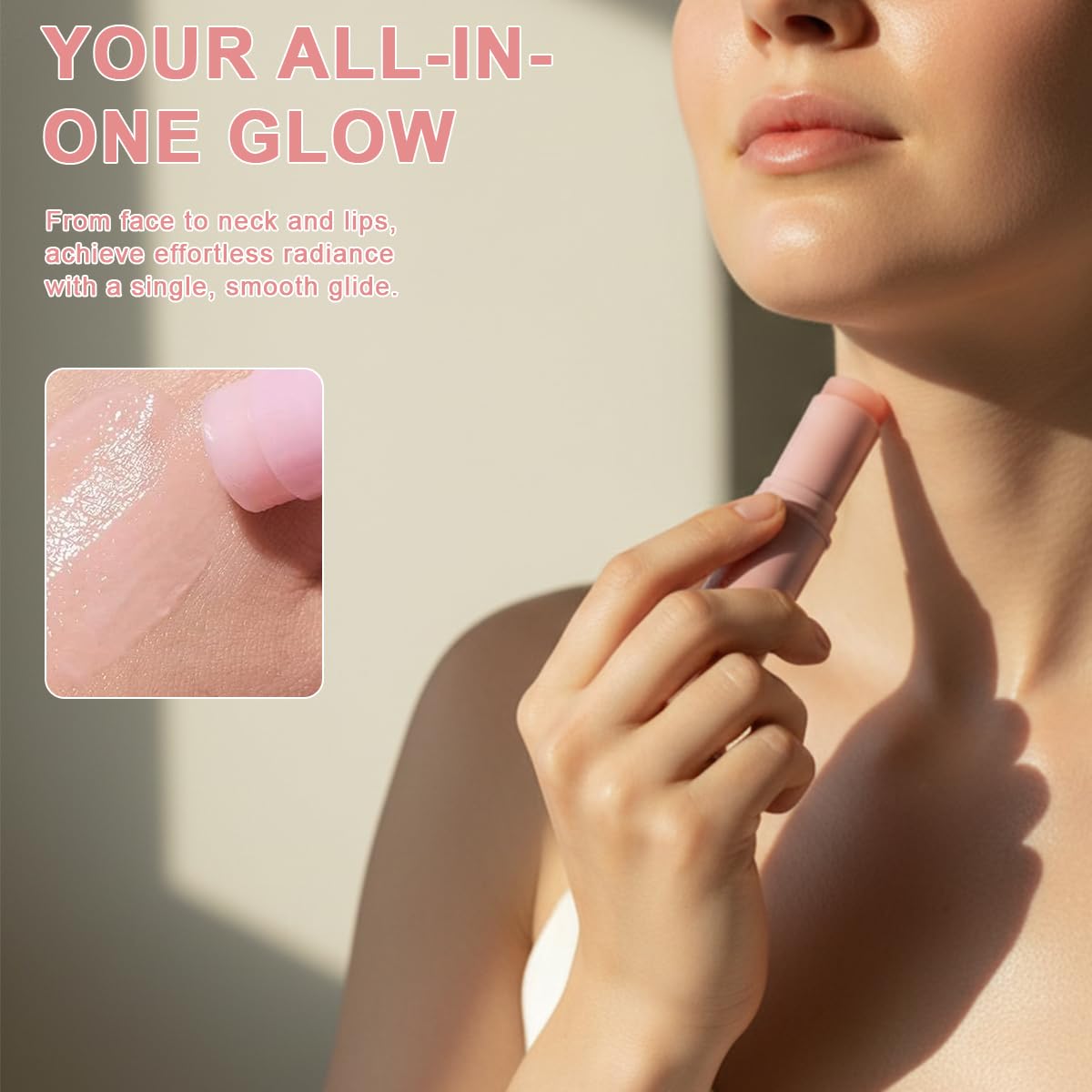 PDRN Pink Collagen Multi Balm - Hydrating Anti-Aging Moisturizer for Eyes & Neck, Smooths Fine Lines & Delivers Dewy Glow - Portable K-Beauty 2-Pack