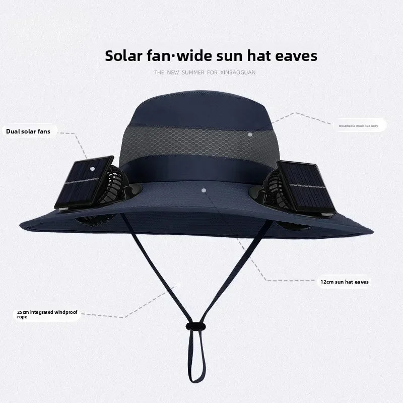 Solar-Breeze Wide-Brim Cooling Hat