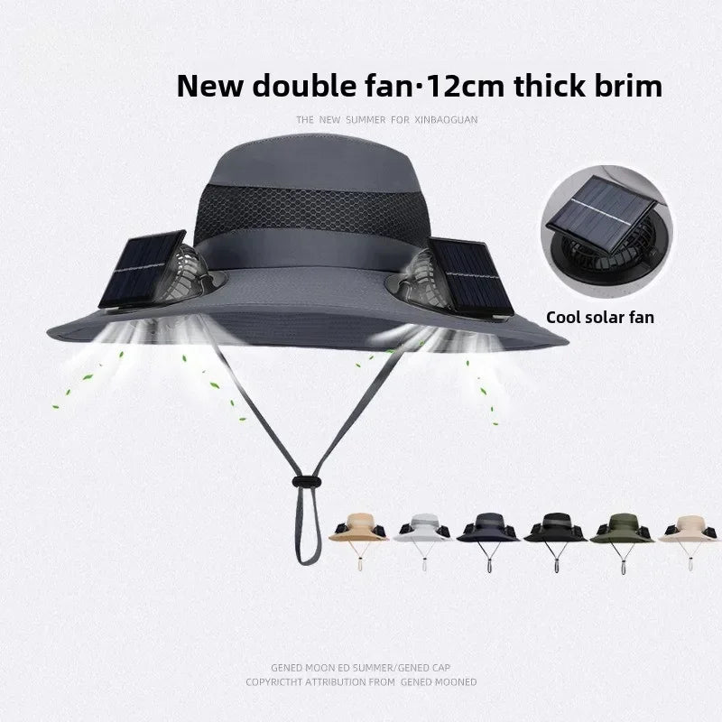 Solar-Breeze Wide-Brim Cooling Hat